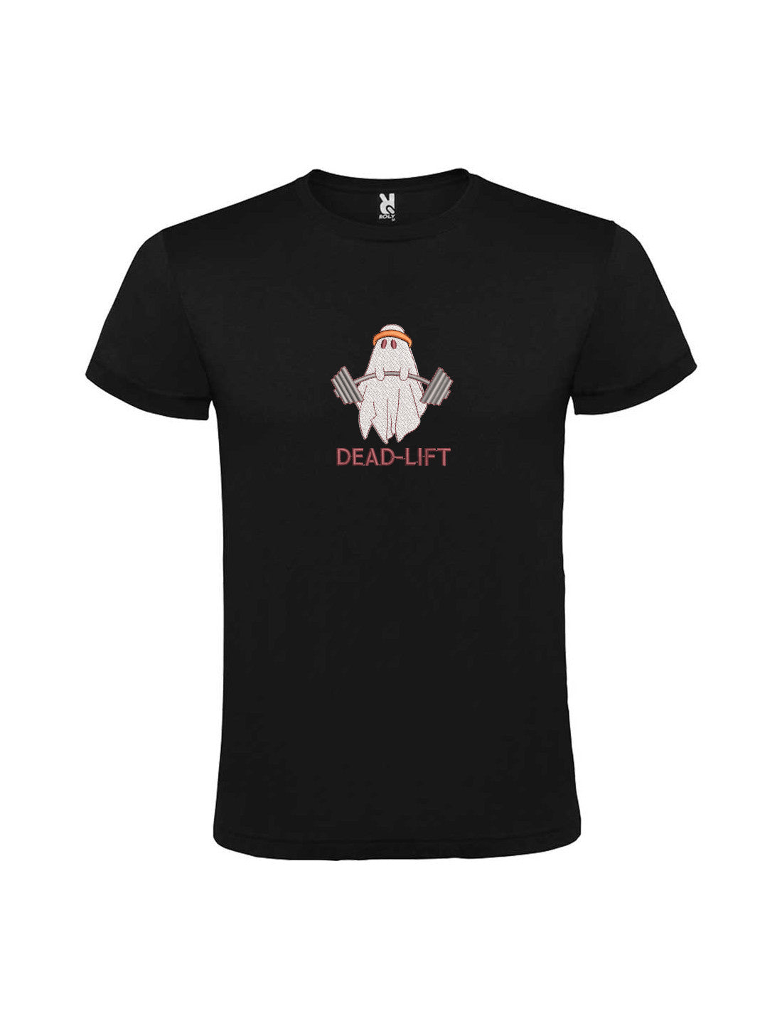 Tricou brodat "Dead-Lift Ghost", Halloween, Efect Fosforescent