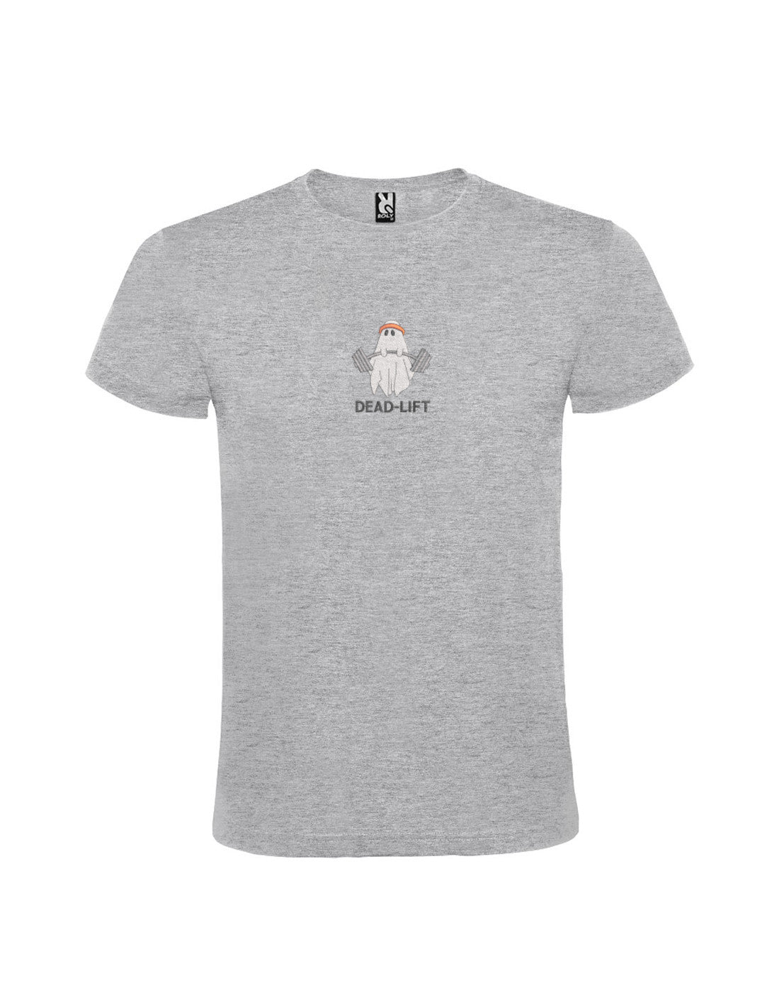 Tricou brodat "Dead-Lift Ghost", Halloween, Efect Fosforescent