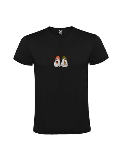 Tricou brodat "Ghost Together", Halloween, Efect Fosforescent