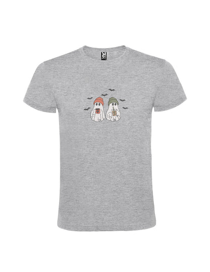 Tricou brodat "Ghost Together", Halloween, Efect Fosforescent