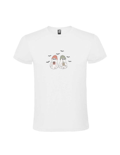 Tricou brodat "Ghost Together", Halloween, Efect Fosforescent