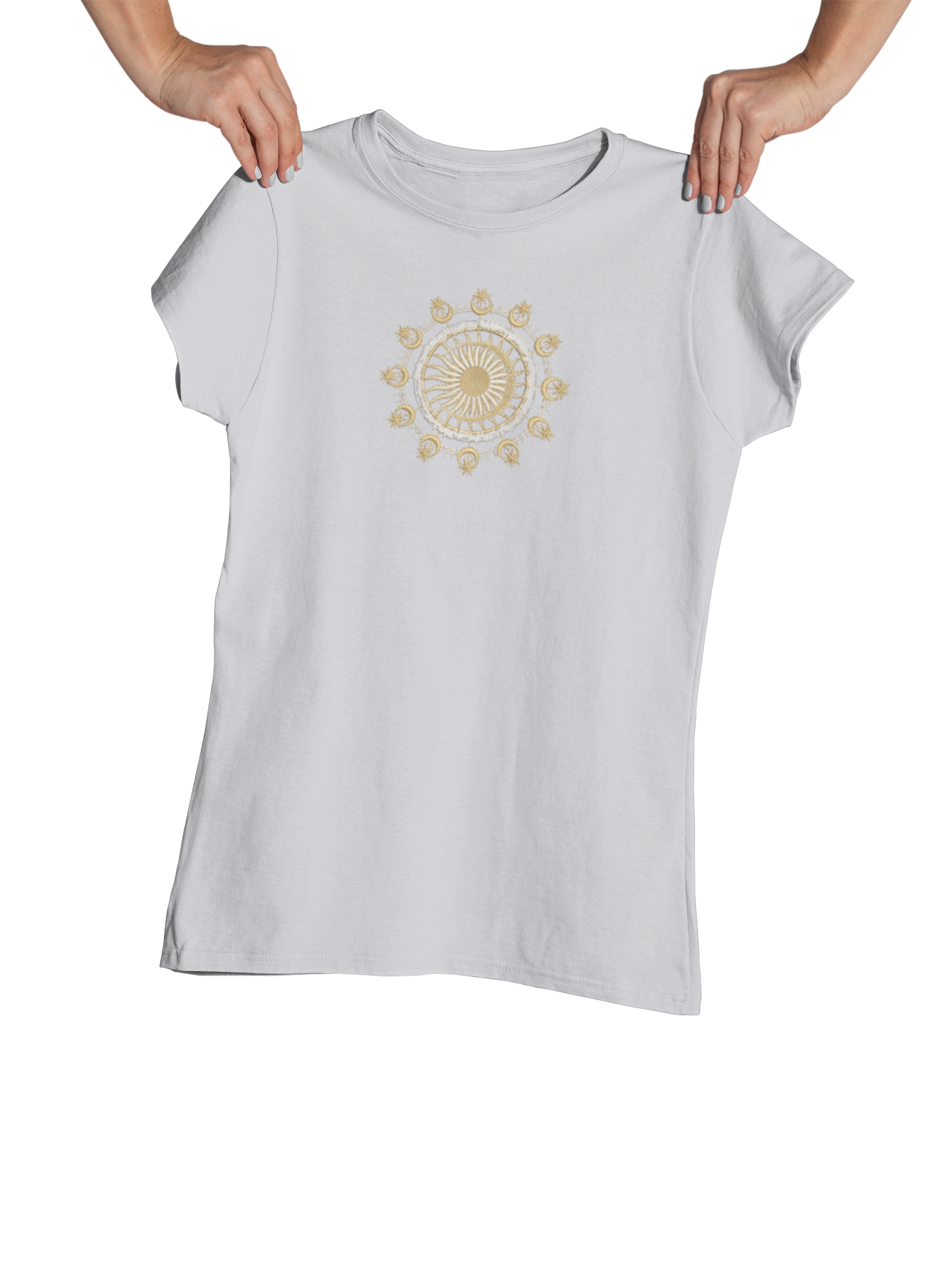 Tricou cu Broderie "Soarele Aurit" – 100% bumbac